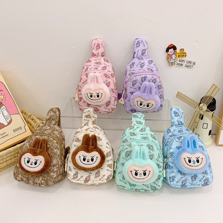 Labubu plush chest bag cartoon labubu crossbody bag