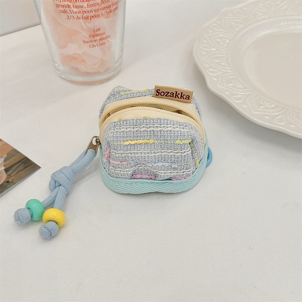 Candy-colored Bluetooth earphone protective case mini purse