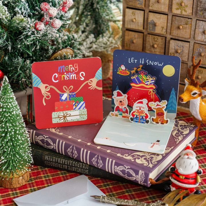 3D Christmas Holiday Greeting Cards Christmas Gift Card