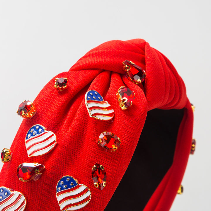Love American flag deco wild Headband for 4th of July