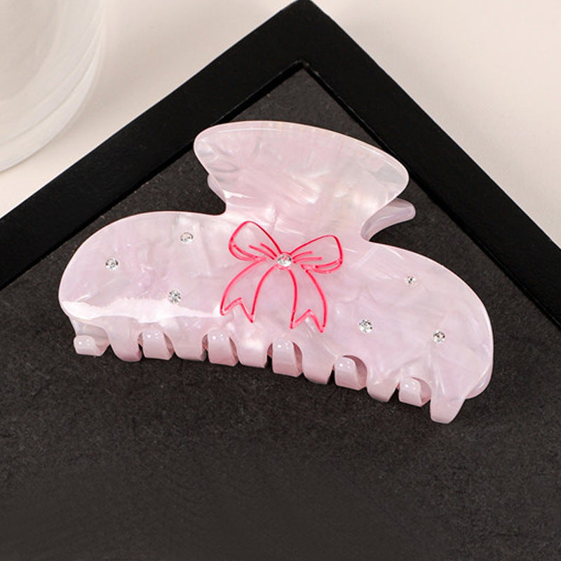 Acetic diamond summer hair shark clip for women