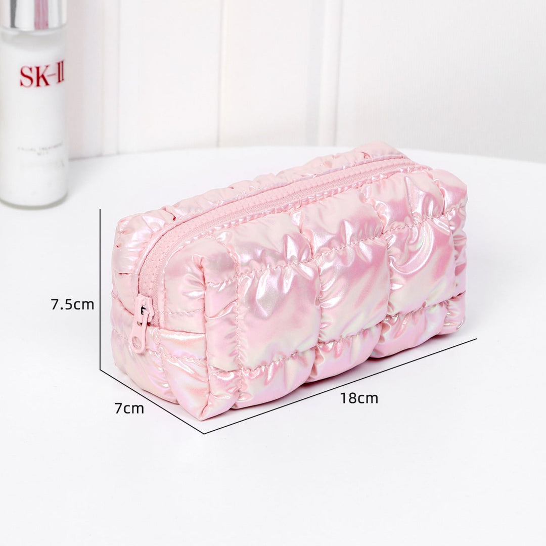 Puffer cosmetic bag portable toiletry storage bag