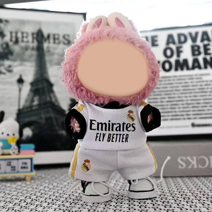 Handmade football soccer jersey for Labubu dolls sport set
