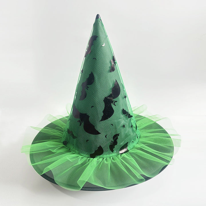Halloween Glitter Mesh Witch Hat Party dress hat