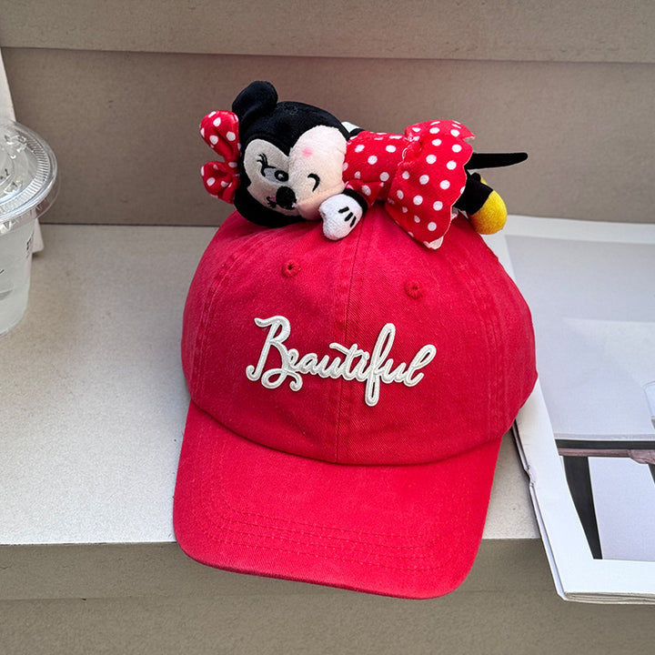 Cartoon doll decorated parent-child baseball cap
