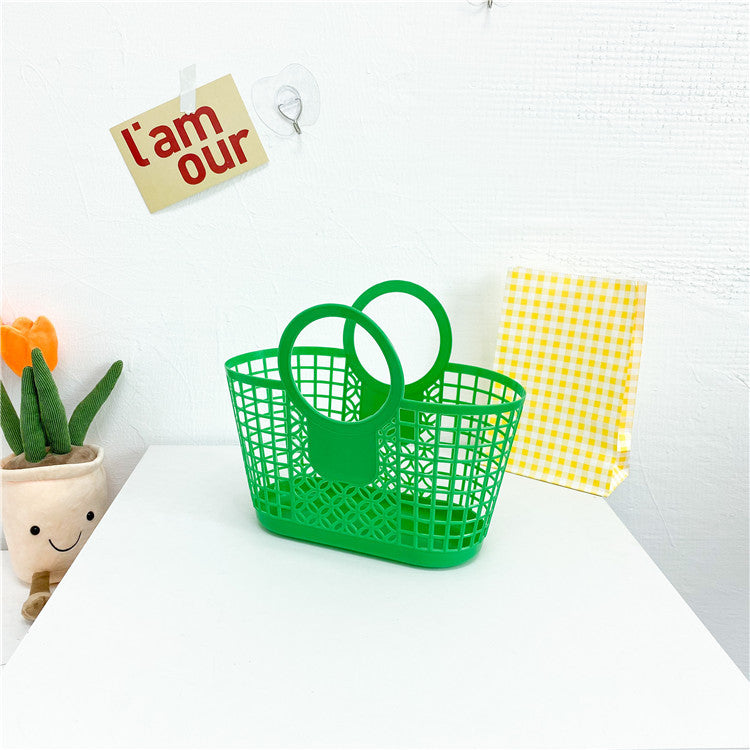Cute Mini Colorful Hollow Basket Handheld Beach Bags
