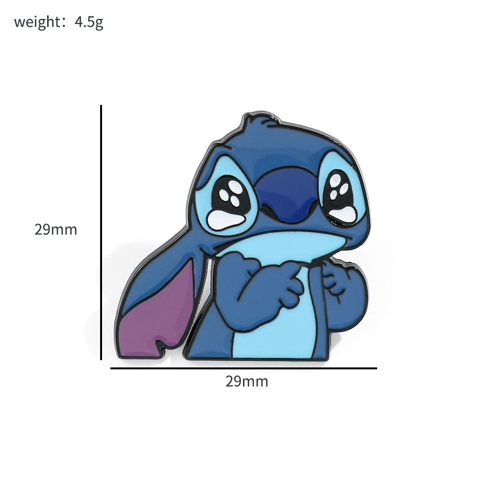 Cute cartoon Stitch metal alloy brooch Stitch badge