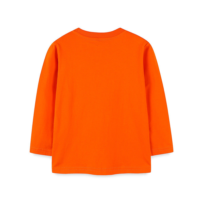 Halloween evil pumpkin printed long-sleeved shirt for boys