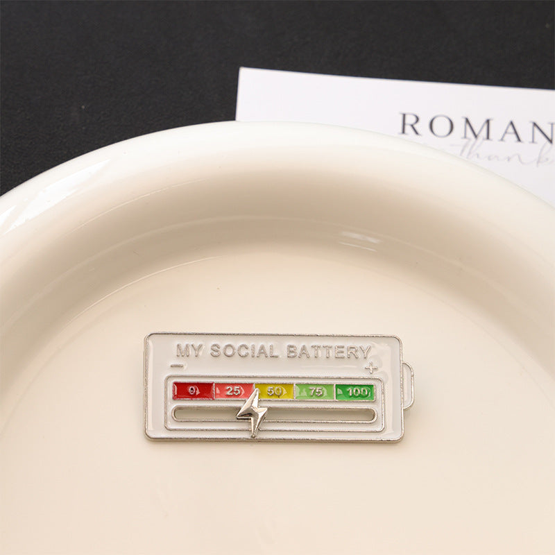 Mood Conversion Energy Brooch Sliding Social Power Metal Badge