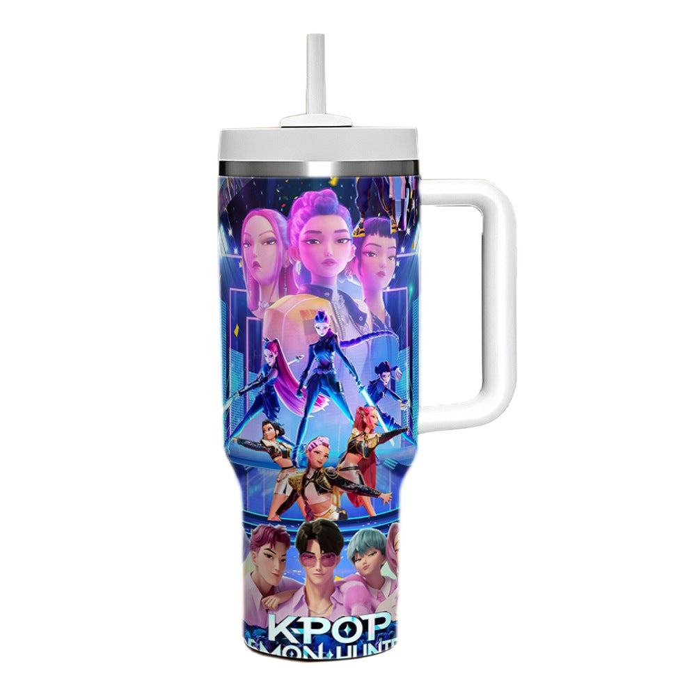 KDH K-pop inspired Stainless steel thermos Cups travel Tumblers-40oz