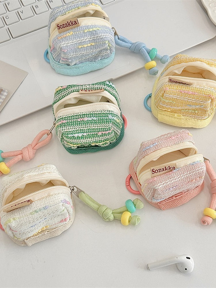 Candy-colored Bluetooth earphone protective case mini purse