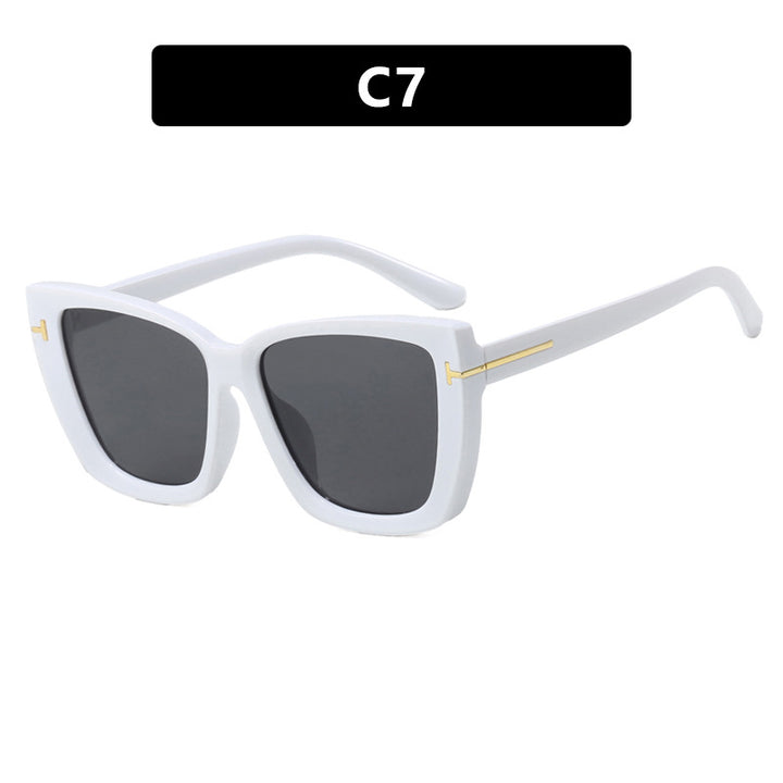 Square large frame sunglasses for women men