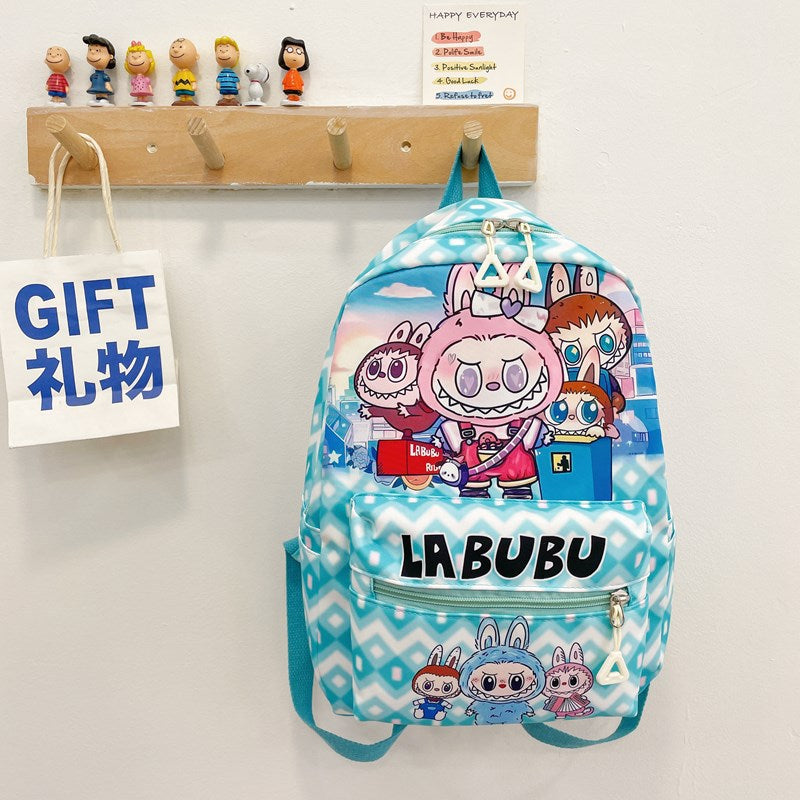 Lightweight large capacity children's labubu school backpack