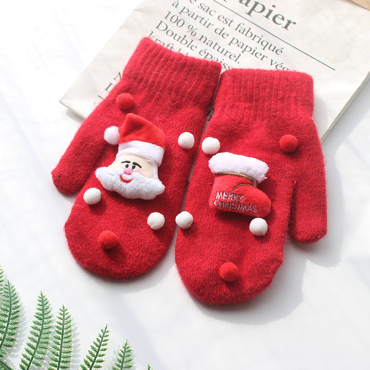 Christmas thickened warm gloves xmas gifts