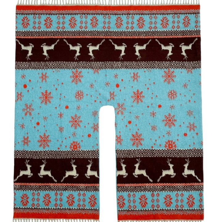 Snowflake deer jacquard shawl Christmas warm shawl scarf