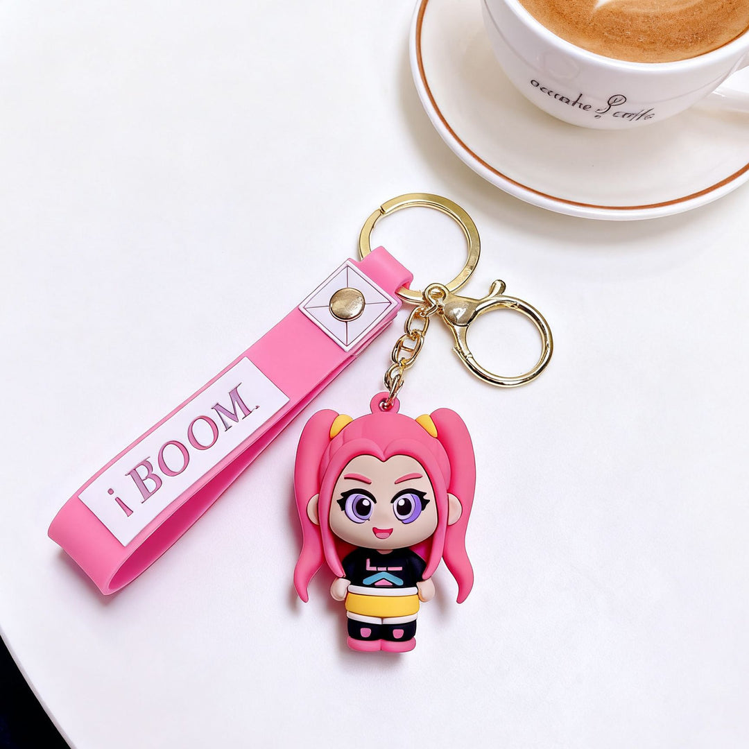 KPOP demon hunters silicone keychain