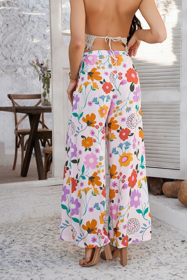Boho Printed wide leg Pants for Holiday