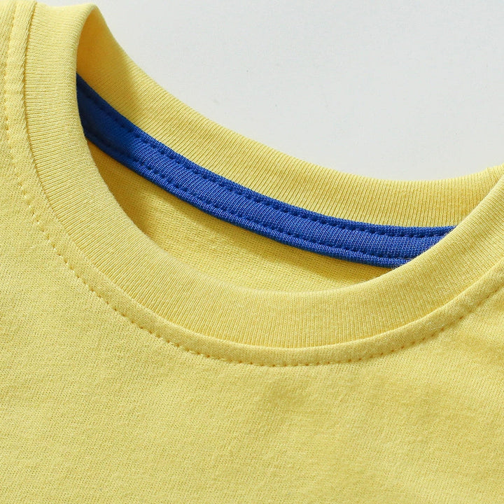 Cute shark applique cotton tee for boys