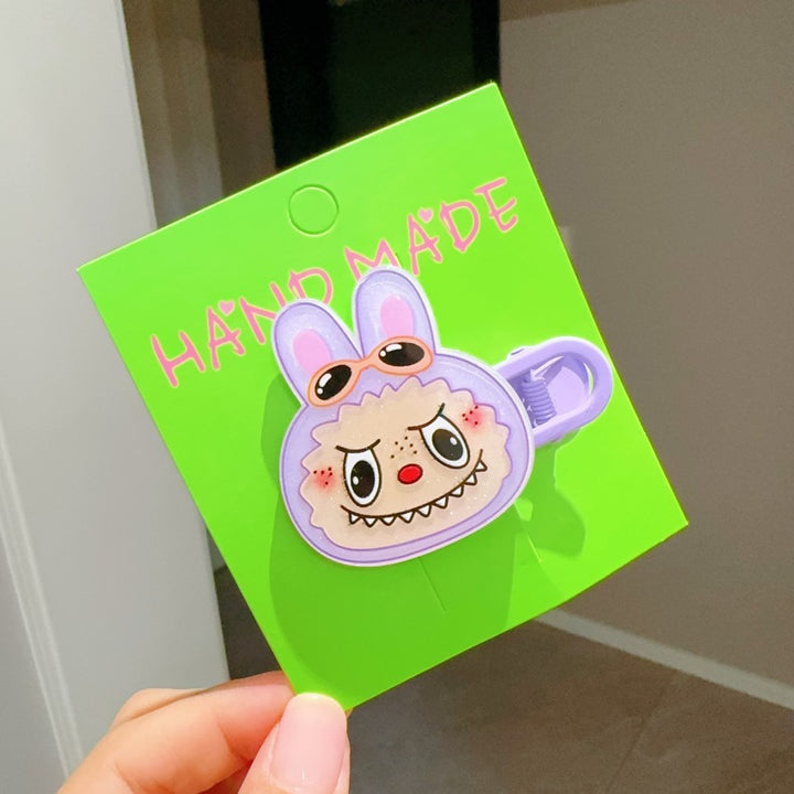 Labubu cartoon hollow duckbill hair clip