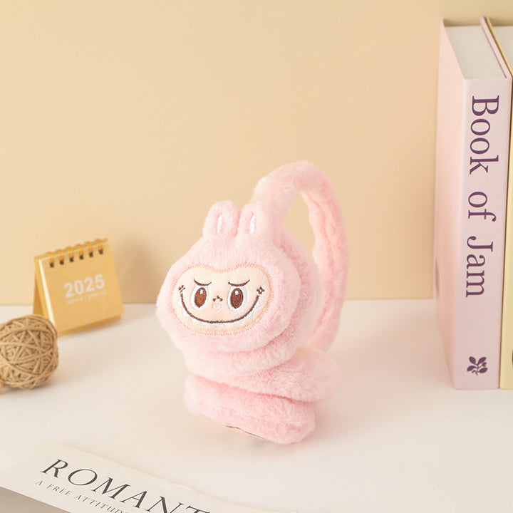 Cute monster plush furry earwarmers cartoon winter earmuffs