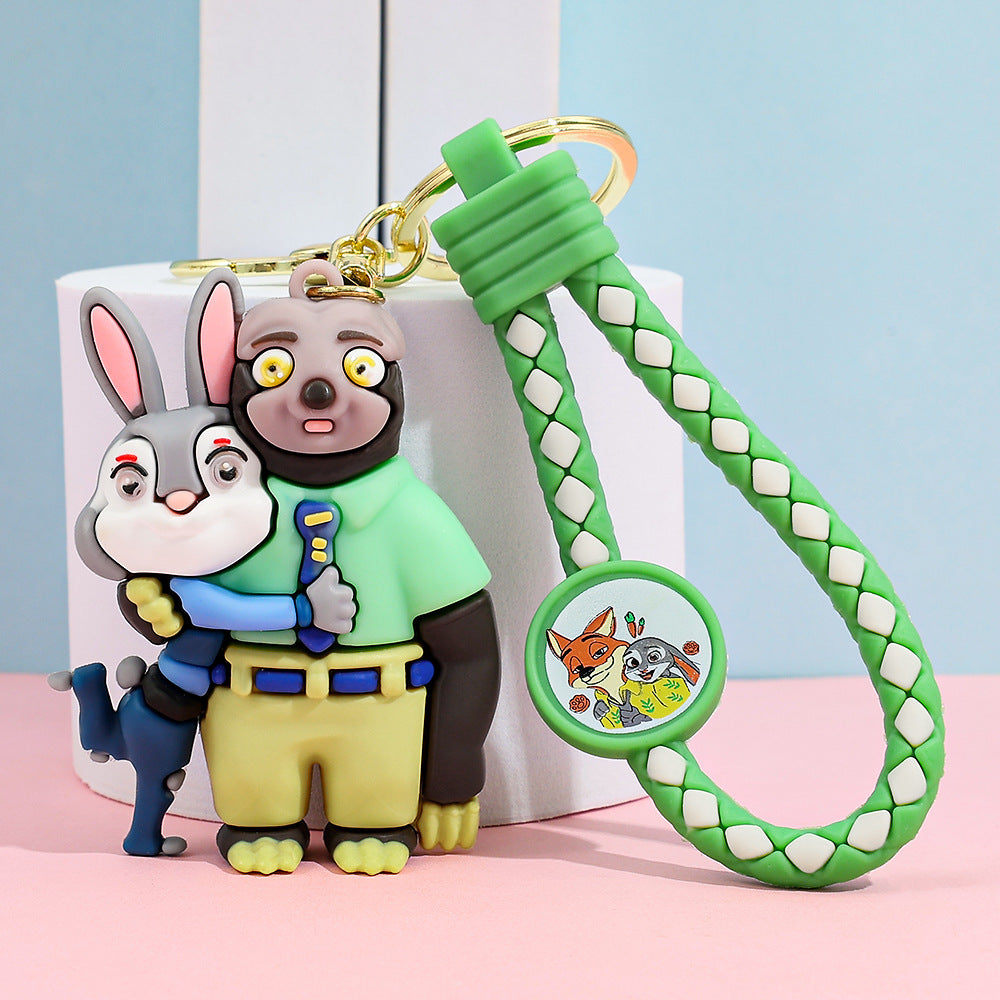 Zootopia character Silicone KeyChain Nick Judy pendant