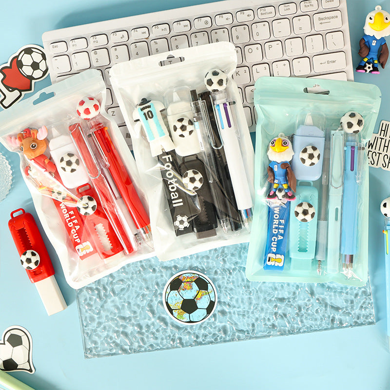 6-piece World Cup football stationery set for students World Cup souvenirs