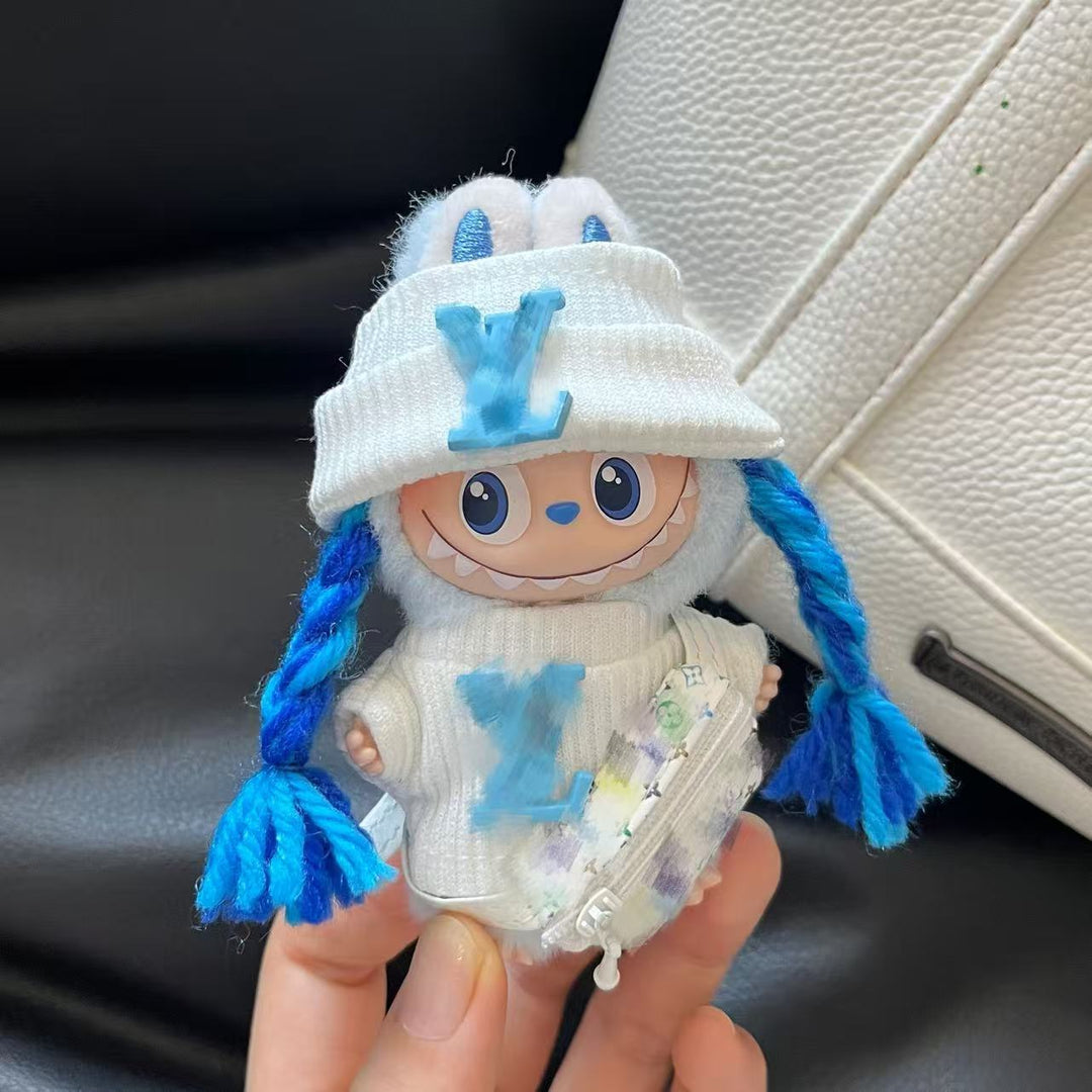 Handmade 10cm dolls designer clothing mini doll clothes