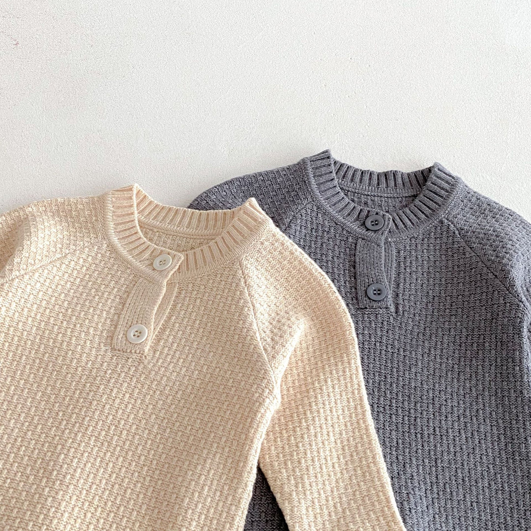 Baby raglan knitted warm romper jumpsuit