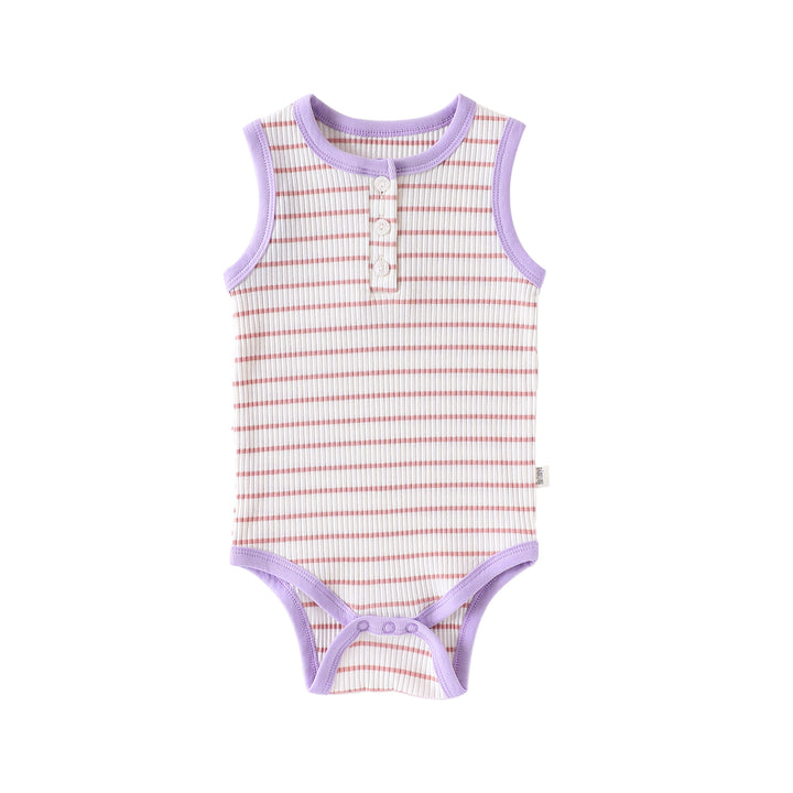 Summer Baby Pure Cotton Short-sleeved Striped Romper
