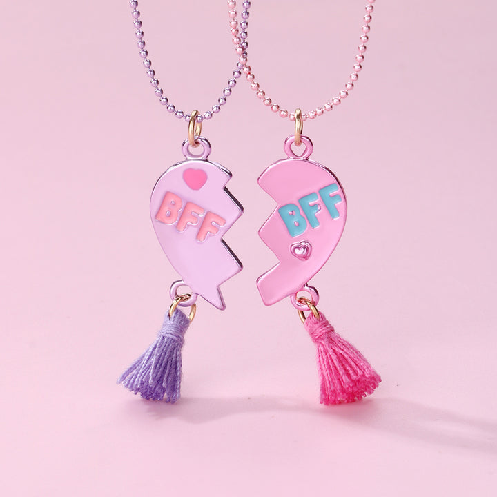 Valentine's best friends 2pcs necklace students gift