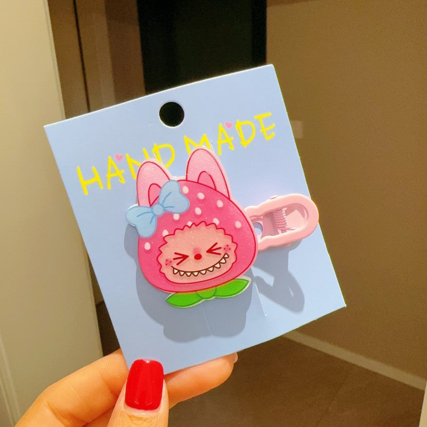 Labubu cartoon hollow duckbill hair clip