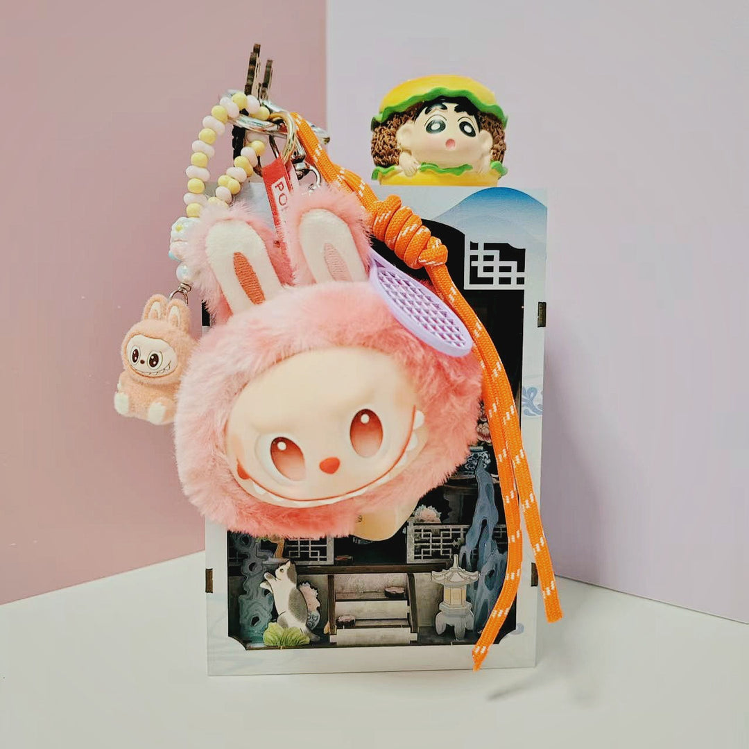Plush Labubu keychain creative bag pendant small gifts