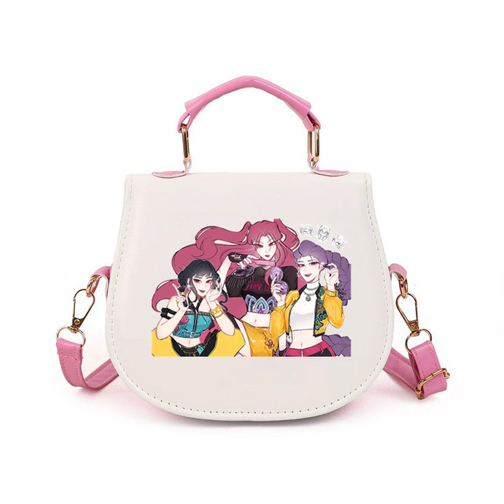 Kpop Demon Hunter small PU handbag shoulder bag-pink