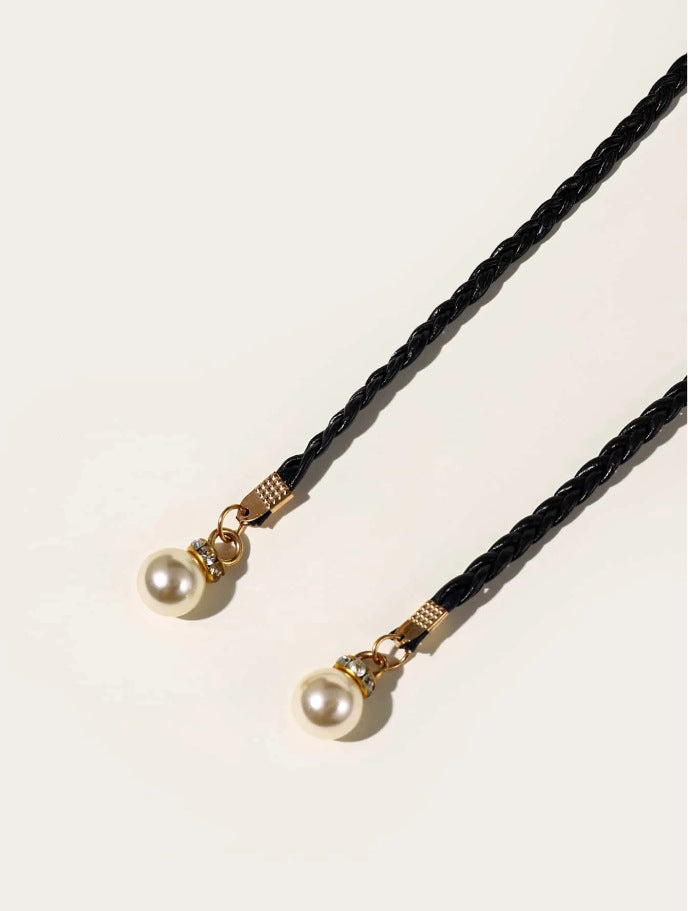 Boho style braided waist rope women's belt