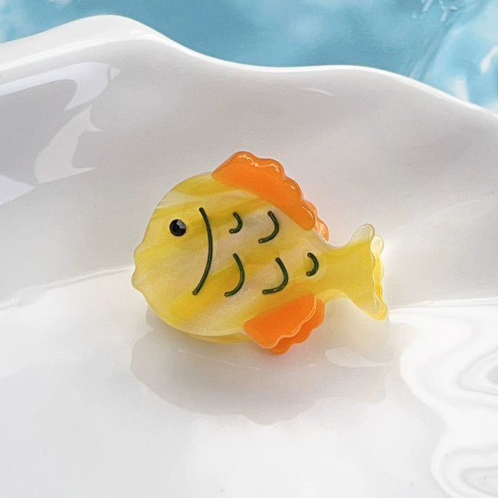 Cute fish hair clip Marine life acetate mini hair clip