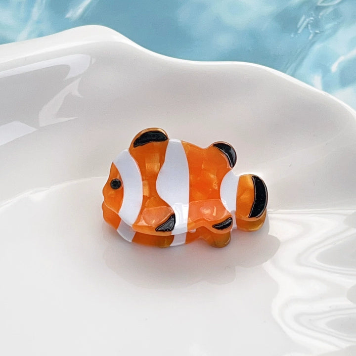 Cute fish hair clip Marine life acetate mini hair clip