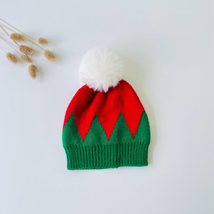 Baby Christmas knitted hat jacquard beanie