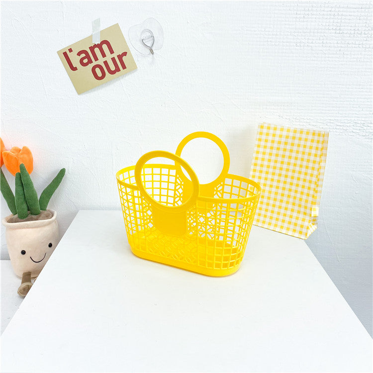 Cute Mini Colorful Hollow Basket Handheld Beach Bags