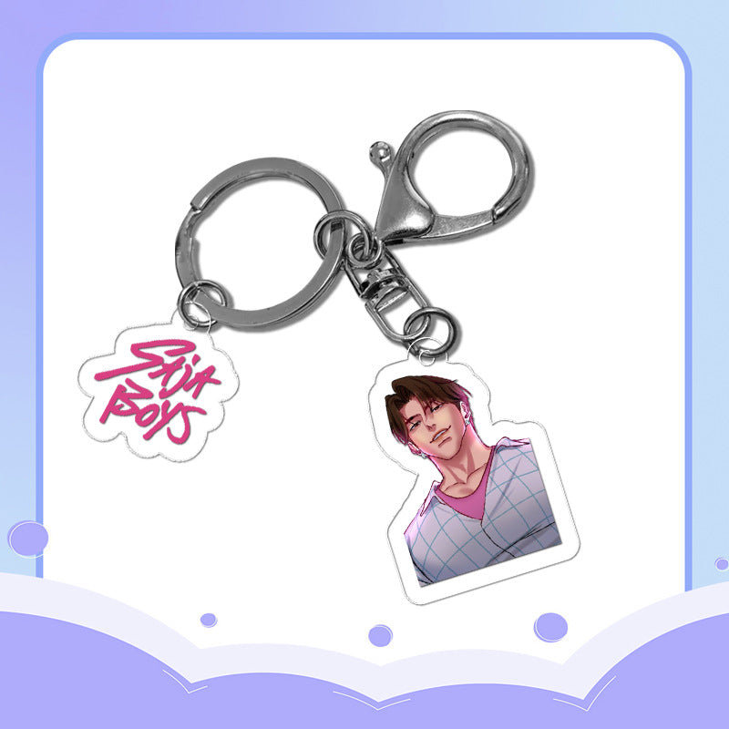 Kpop Demon Hunters Saja boys acrylic mini keychain