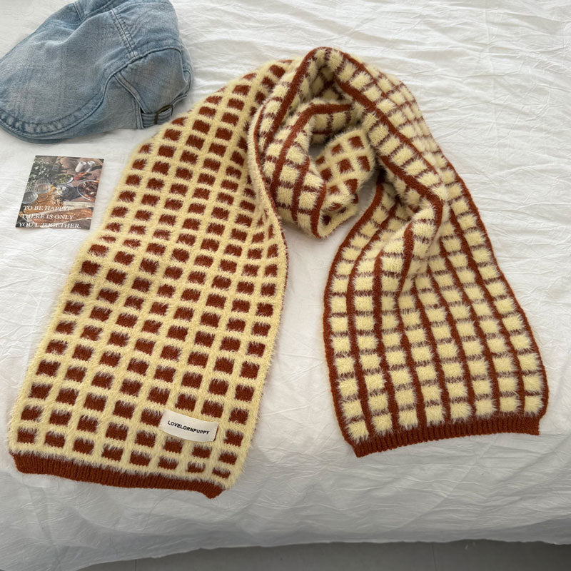 Waffle soft cozy warm scarf