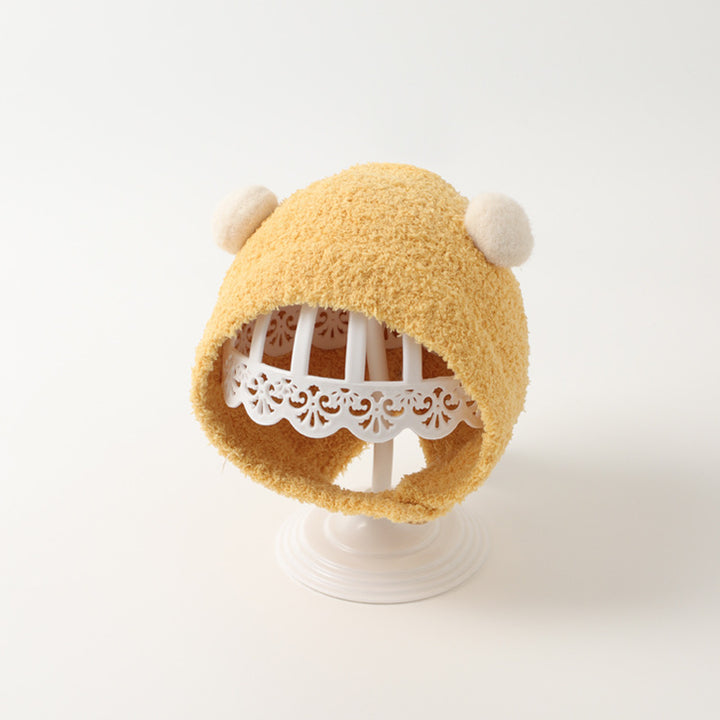Baby cute ear protection hat warm plush hat
