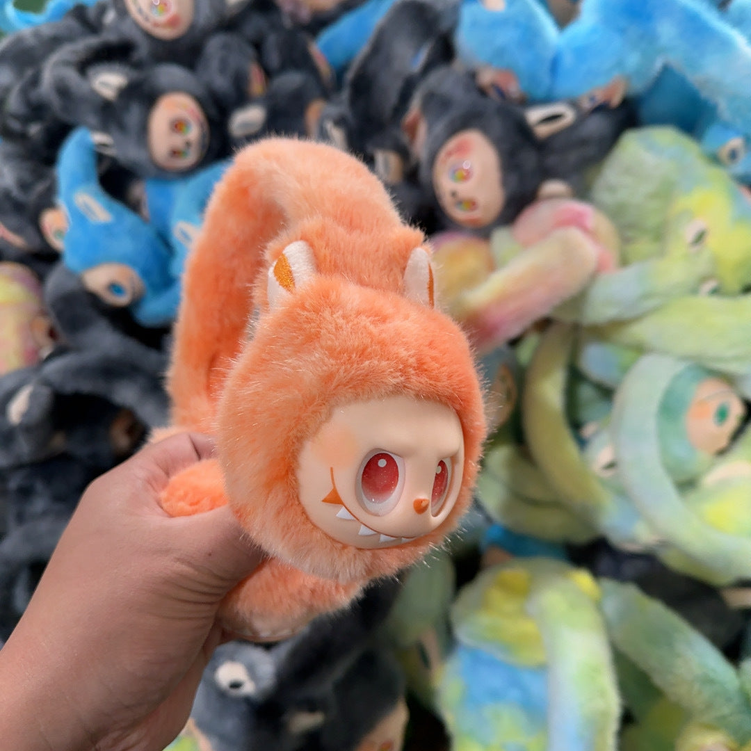 Cute monster plush furry earwarmers cartoon winter earmuffs