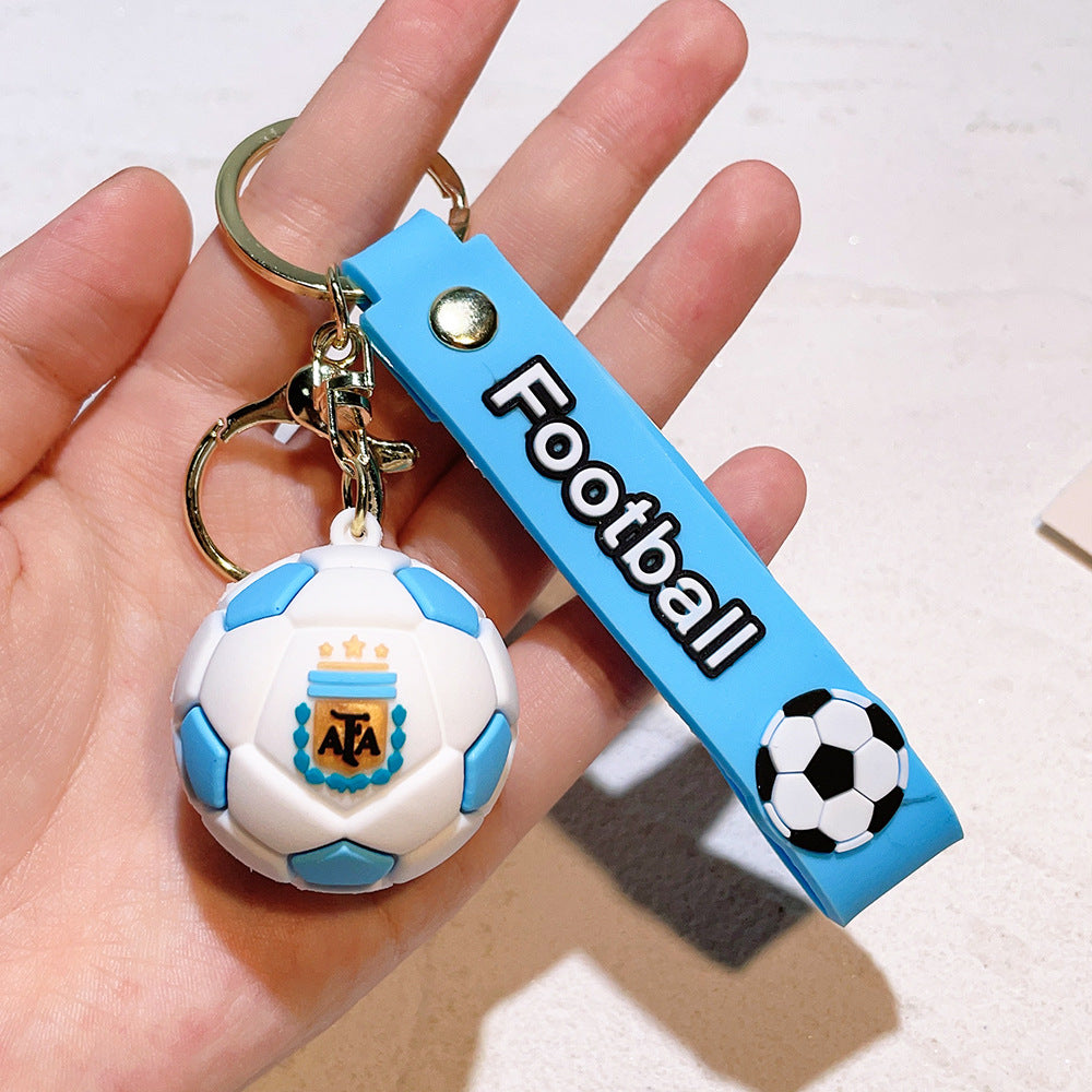 Football star character keychain Messi Ronaldo fan gift