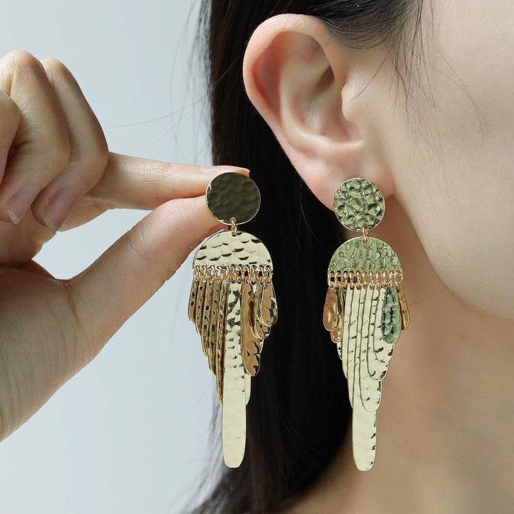 Boho Style Leaf Drop Earrings