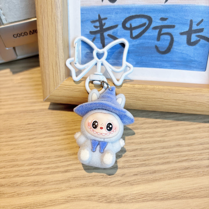 Magic witch hat labubu keychain Halloween gift