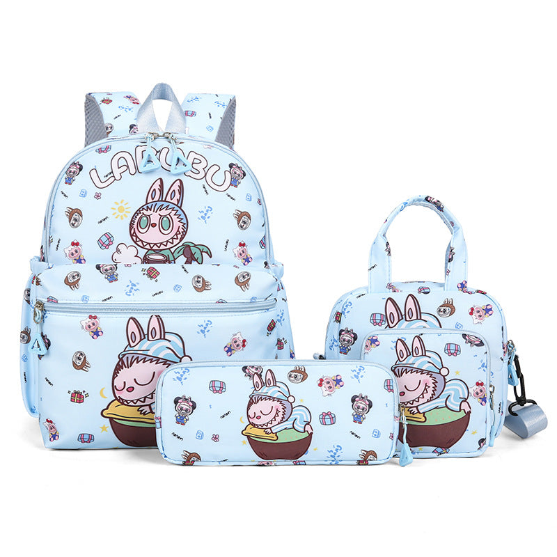 Labubu backpack light weight backpack 4pcs set