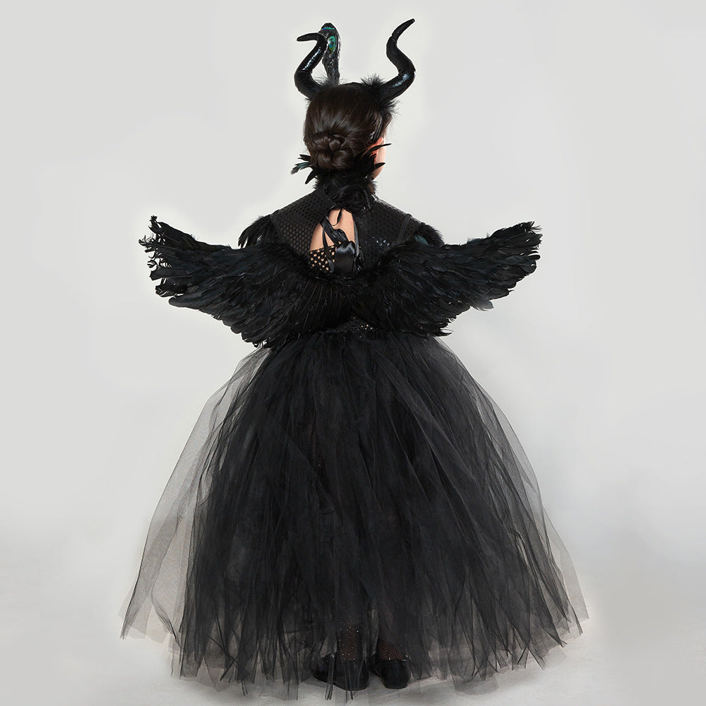 Halloween Cosplay Costume dress Maleficent Witch Dress