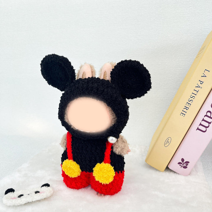Handmade Crocheted Mickey Suit for labubu