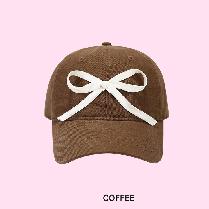 Bow baseball cap sweet ribbon deco baseball cap