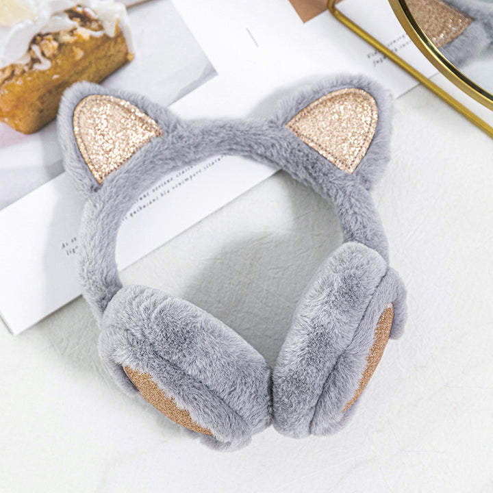 Children's Glitter Heart Cat Ears earmuffs
